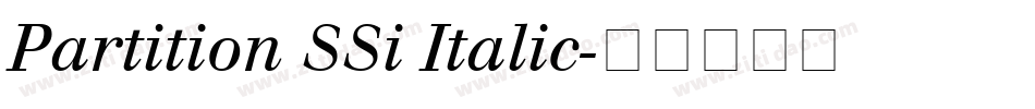 Partition SSi Italic字体转换